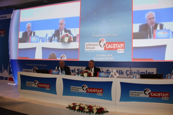 İnfeksiyon Dünyası Çalıştayı 2018’in, “AKILCI İLAÇ KULLANIMI: ANTİBİYOTİK YÖNETİMİ” oturumu Elektronik Oylama eşliğinde 113 katılımla gerçekleşti. 1. Gün, 22 Mart 2018. 