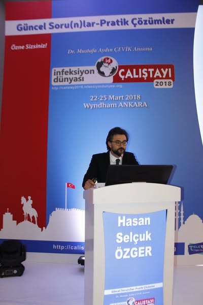 İnfeksiyon Dünyası Çalıştayı 2018’in, “YOĞUN BAKIM İNFEKSİYONLARI: HAYATIMIZ “MANTAR” MI?” oturumu 141 katılımla gerçekleşti. 2. Gün, 23 Mart 2018.
