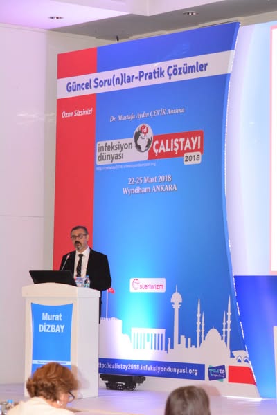İnfeksiyon Dünyası Çalıştayı 2018’in, “KİKDE ÖNLENMESİNDE GÜNCEL YAKLAŞIMLAR VE TÜRKİYE ULUSAL KILAVUZU” oturumu 183 katılımla gerçekleşti. 2. Gün, 23 Mart 2018.