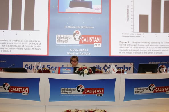 İnfeksiyon Dünyası Çalıştayı 2018’in, “YOĞUN BAKIM'DA İNVAZİV KANDİDA ENFEKSİYONLARININ YÖNETİMİ” oturumu 154 katılımla gerçekleşti. 2. Gün, 23 Mart 2018.